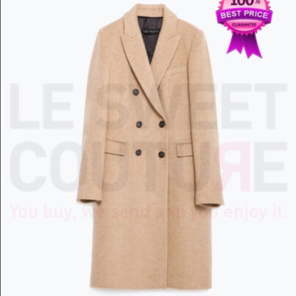 COPY - ZARA WOMEN MASCULINE COAT CAMEL - Picture 4 of 7